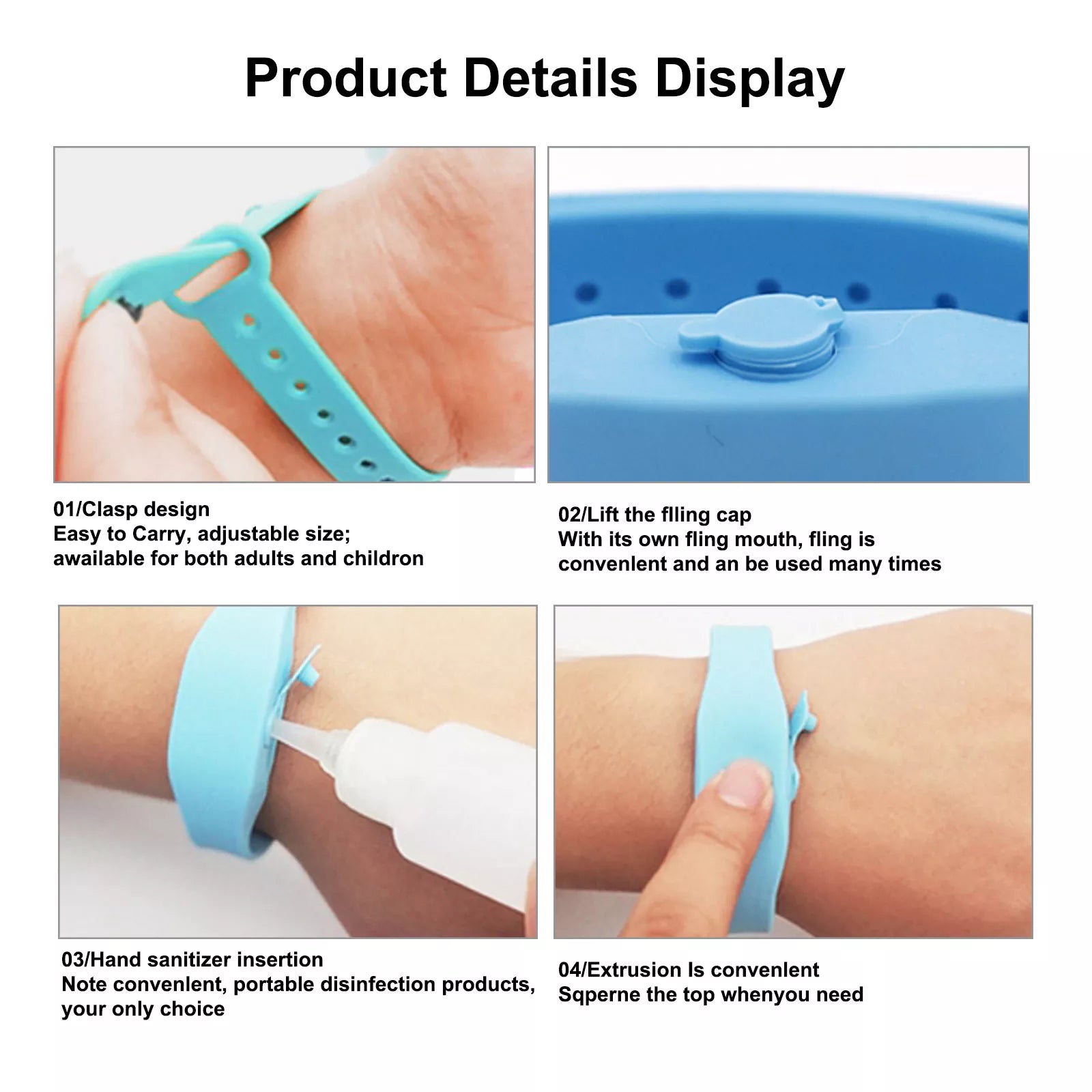 Hand Sanitizer "WHITE" Bracelet