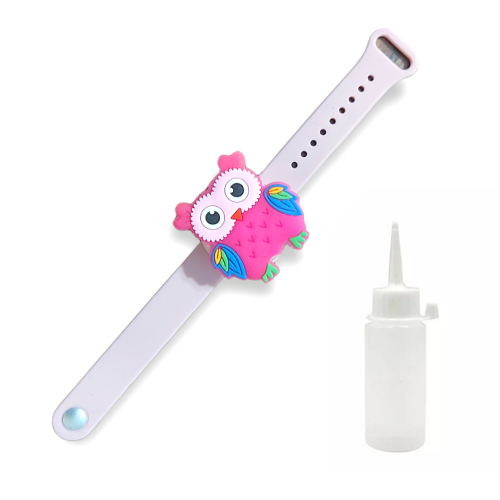 Hand Sanitizer "PINK-OWL" Bracelet