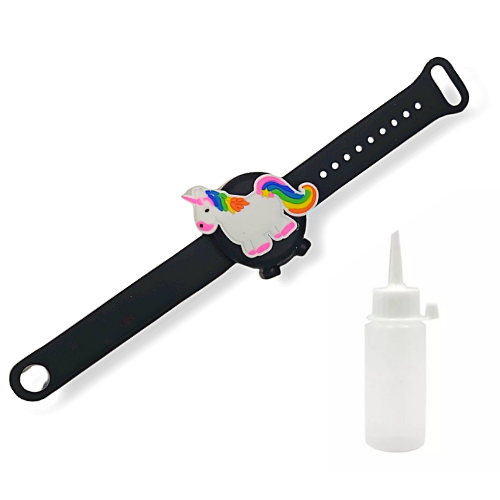 Hand Sanitizer "BLACK UNICORN" Bracelet